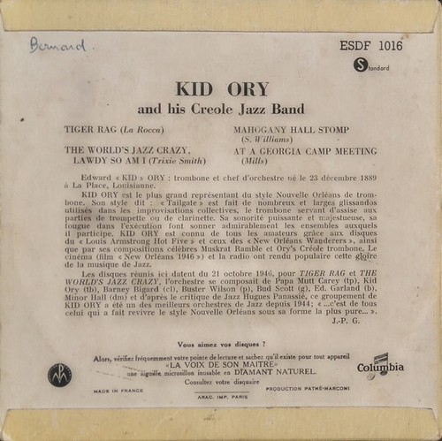 Kid ory and his creole - and, jazz